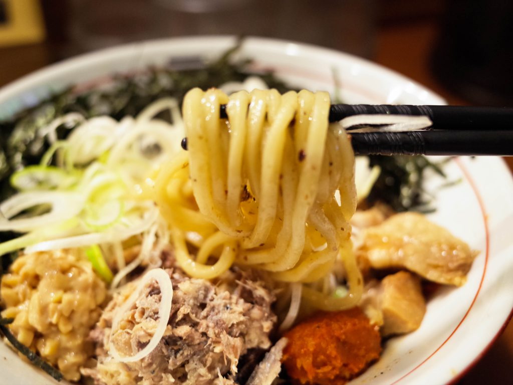 烈火 ひっぱり混ぜそば 庄内 大阪 ラーメン